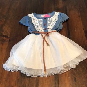 Denim and Lace Formal Dress - NWT - No size